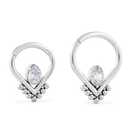 Tilum 16g Jeweled Cyclops Titanium Clicker — Price Per 1 - Painful Pleasures