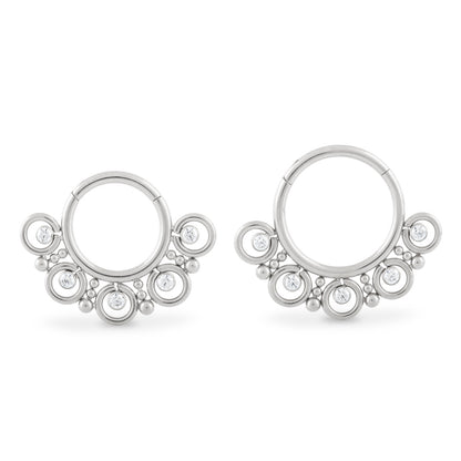 Tilum 16g Jeweled Bubbles Titanium Clicker — Price Per 1 - Painful Pleasures