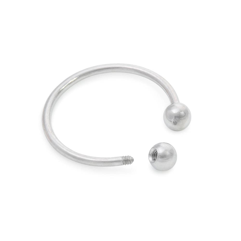 18g Externally Threaded Stainless Steel Circular Barbell (Full)