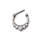 16g Steel Septum Clicker with Five Crystals