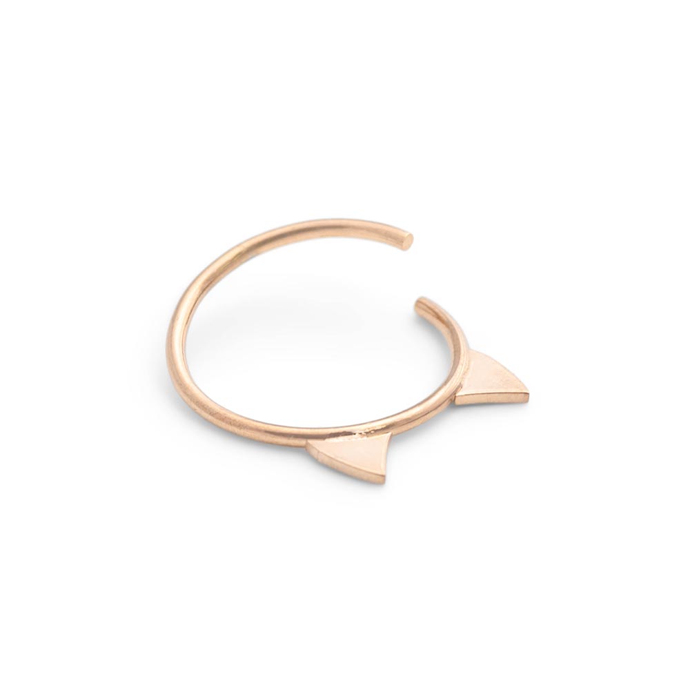 20g Cat Ear PVD Gold Bendable Ring — Price Per 1