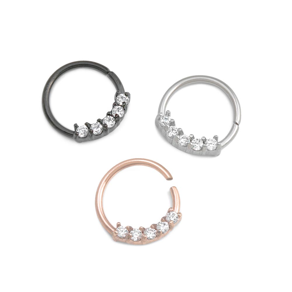 Jewel Channel Bendable Ring — Bendable Opening