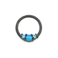 16g 3/8” PVD Black Opalescent Clicker Ring — Price Per 1
