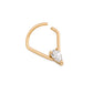 18g PVD Gold Teardrop Crystal Bendable Ring — Price Per 1