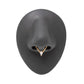 18g PVD Gold Teardrop Crystal Bendable Ring on Silicone Nose Body Bit