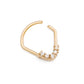 18g PVD Gold Crystalline Teardrop Bendable Ring