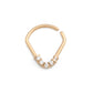 18g PVD Gold Crystalline Teardrop Bendable Ring (Thumbnail)