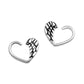 16g Antique Silver Seraph Wing Bendable Heart Ear Jewelry — Price Per 2