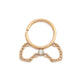 16g Bezel-Set Crystal Dangle PVD Gold Bendable Septum Ring — Price Per 1