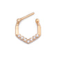 16g PVD Gold Simple Crystals Steel Septum Clicker (Main)