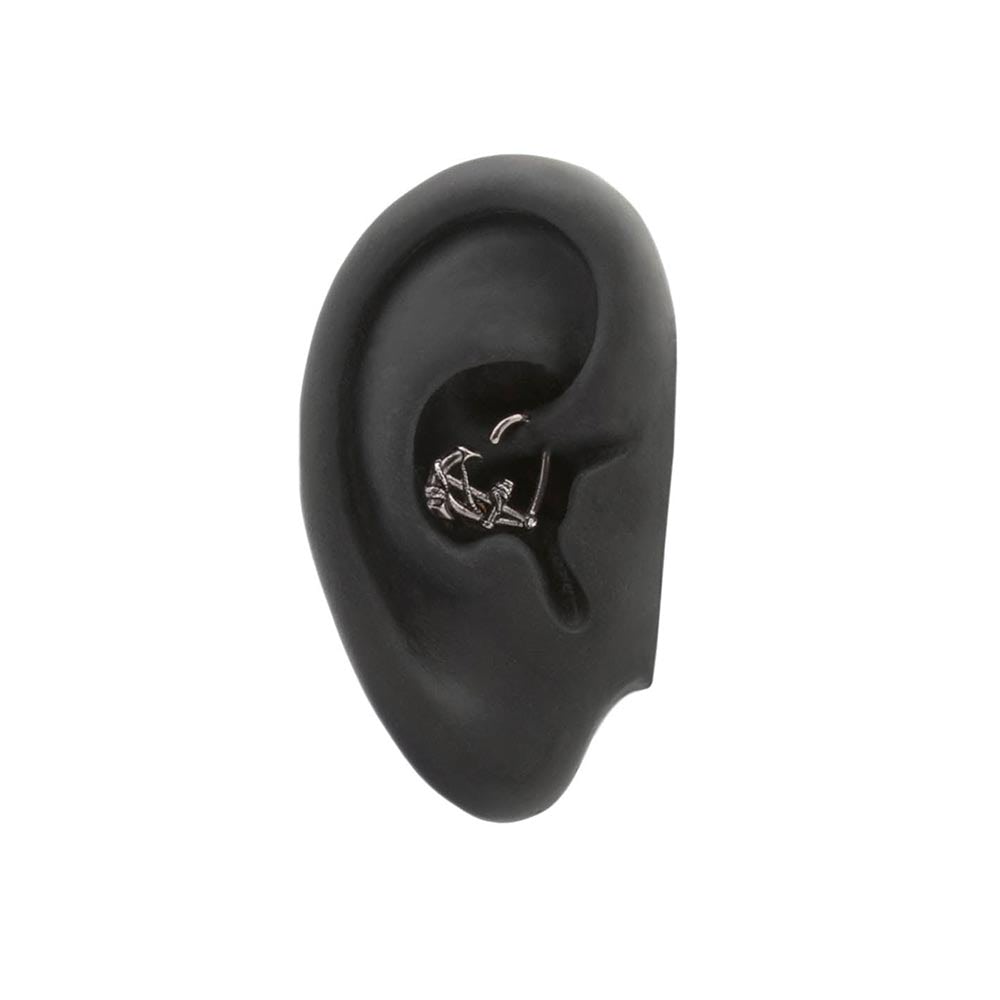 16g Anchor Bendable Heart Ear Jewelry — Price Per 2 (On Model)