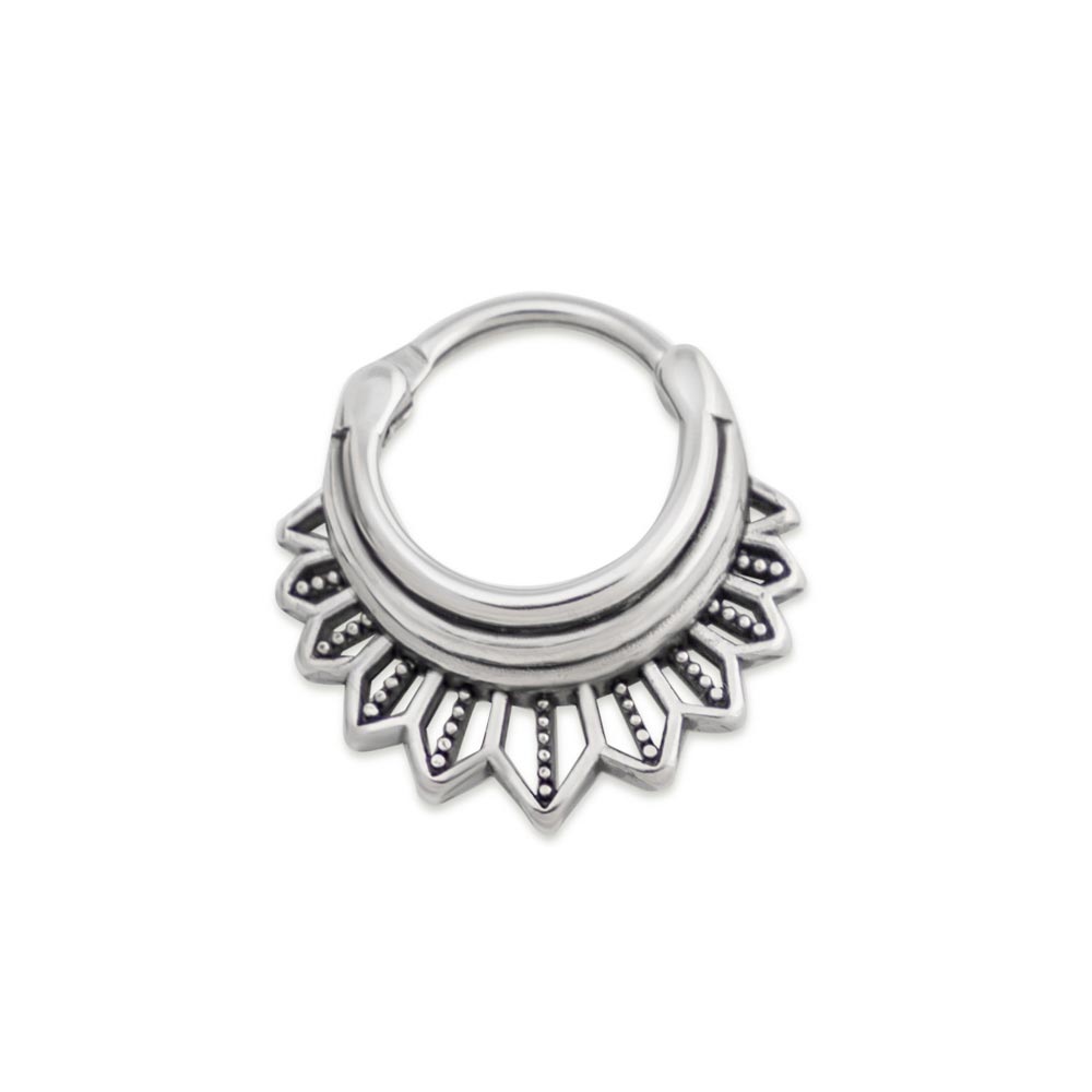 16g Tiered Plumage Septum Clicker - Painful Pleasures