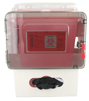 Bemis Sharps Trio - Sharps Cabinet, 5Qt. Sharps Container & Glove Box Holder - Painful Pleasures