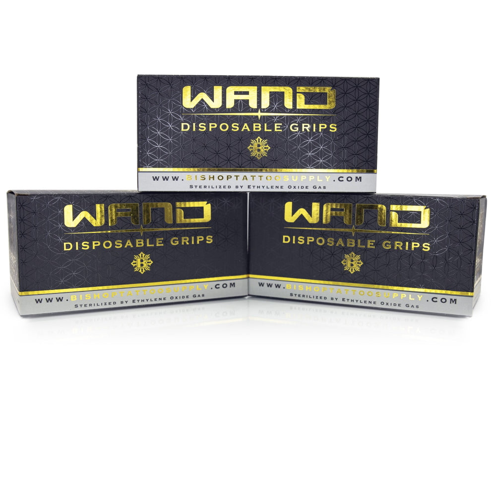 Bishop Rotary 1.25” Black Disposable Wand Grips — Box of 15