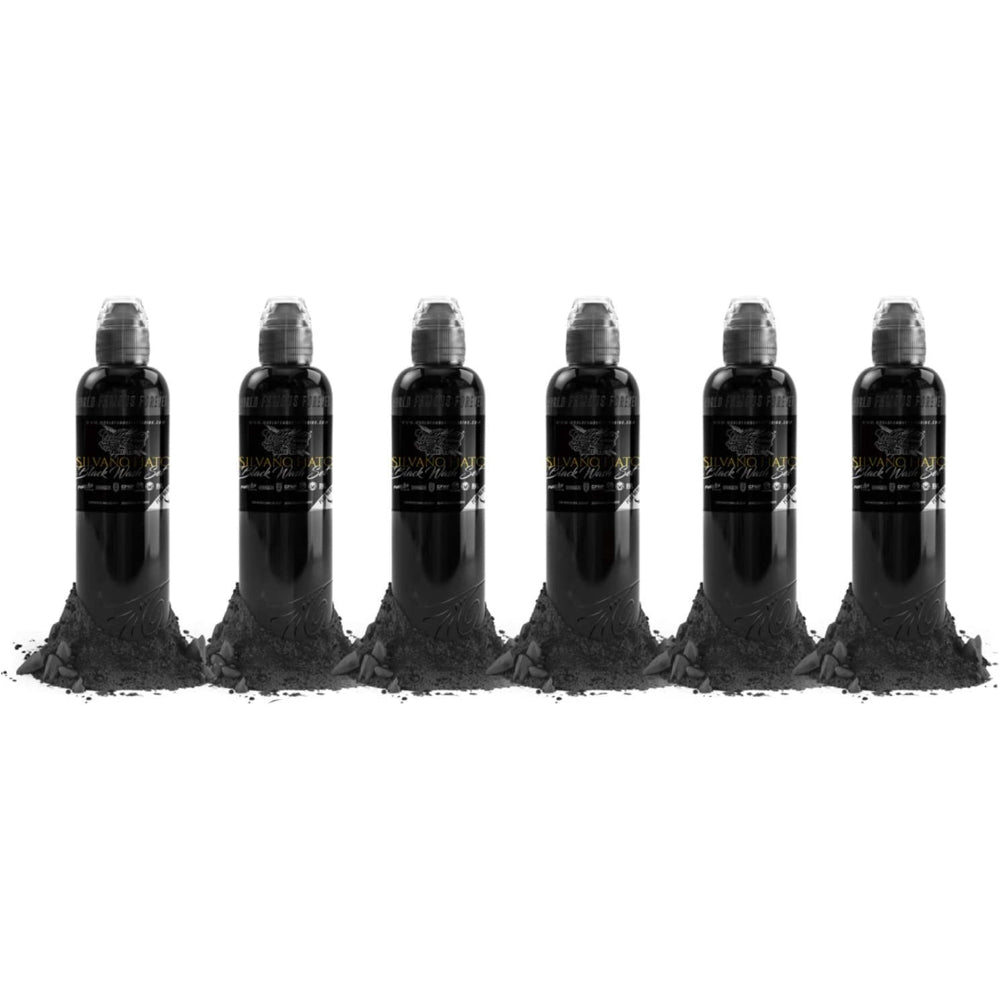 Silvano Fiato Black Wash Set — World Famous Tattoo Ink — Pick Size