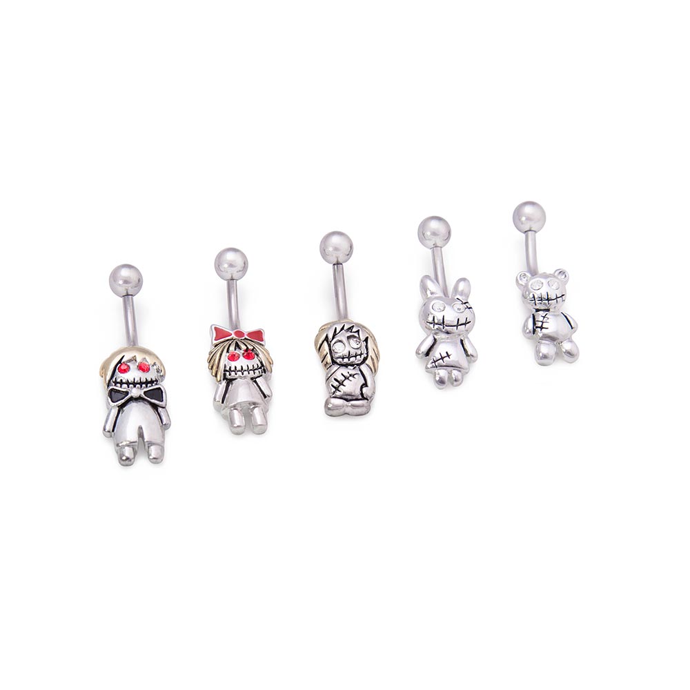 14g 7/16” Zombie Navel Jewelry 5-Piece Set
