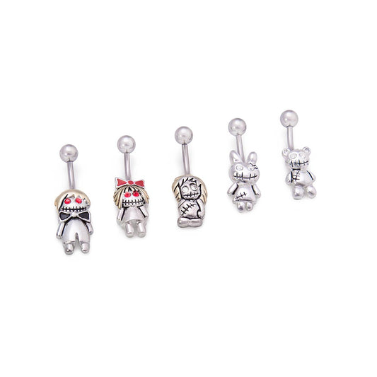 14g 7/16” Zombie Navel Jewelry 5-Piece Set