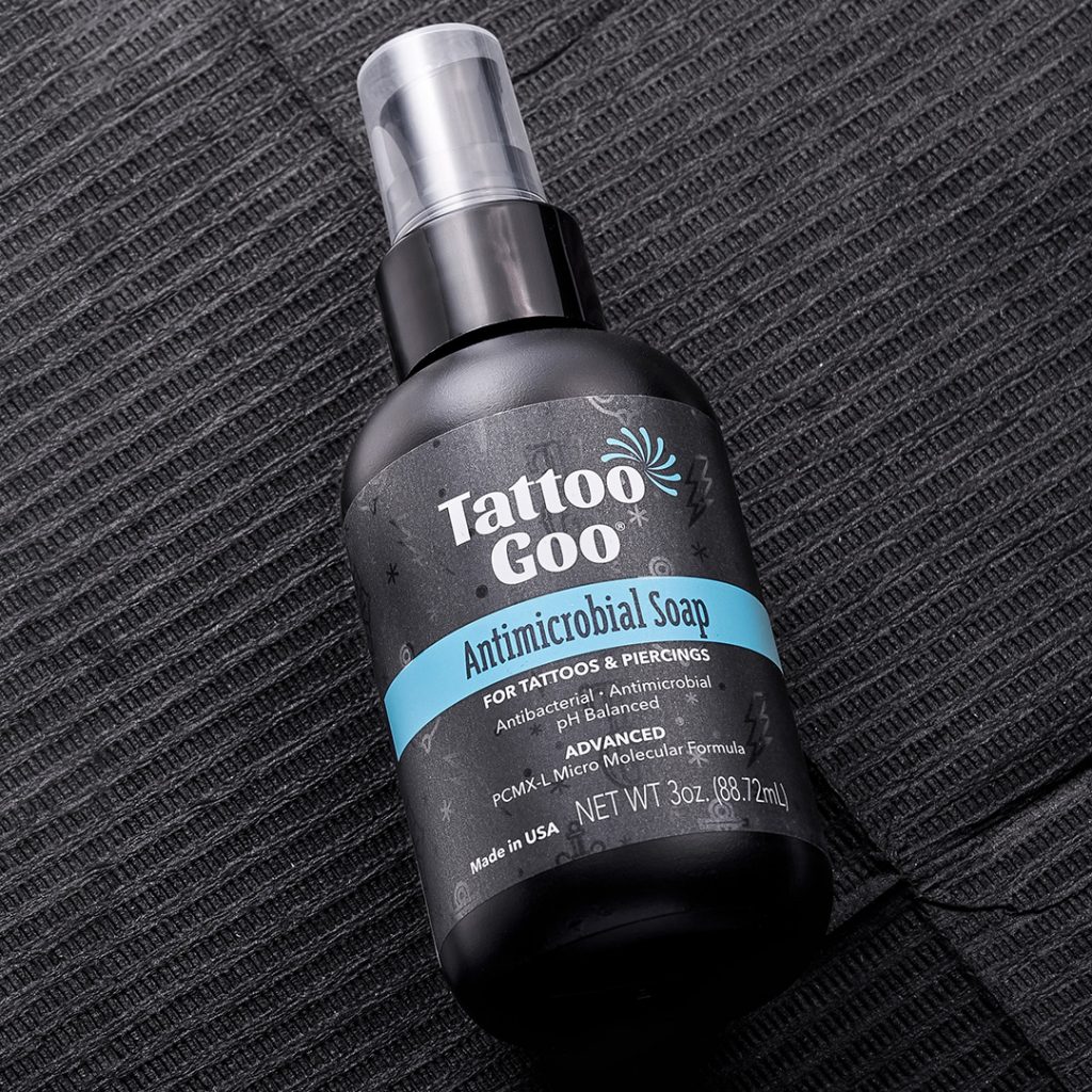 Bottle of Tattoo Goo Antimicrobial Soap