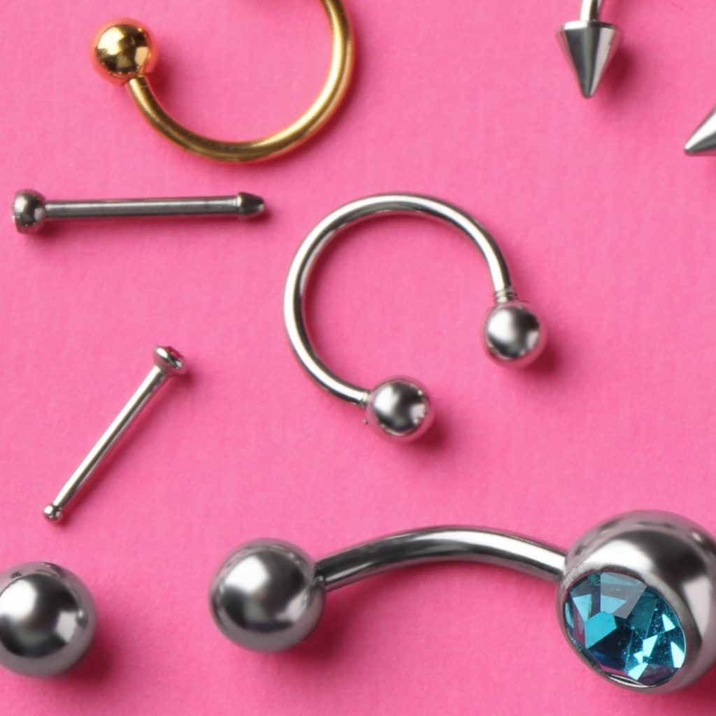 Collection of high-quality titanium body jewelry