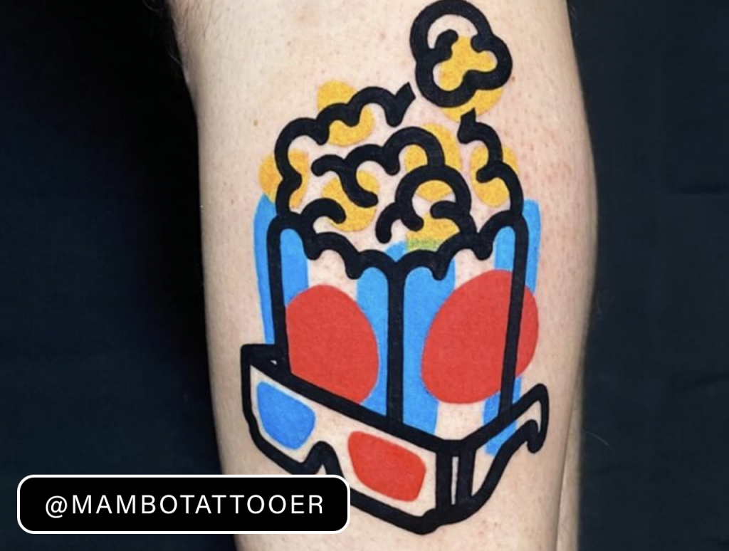 Popcorn tattoo by Mambo