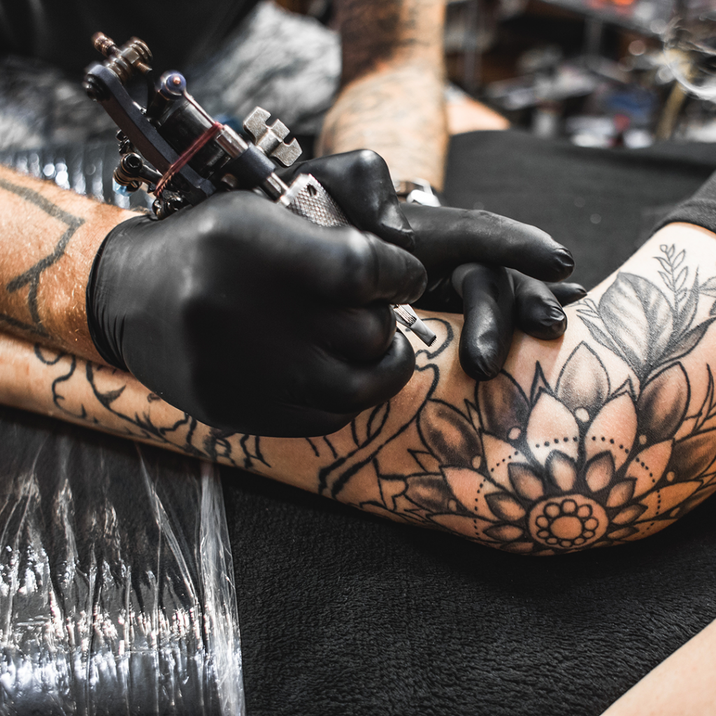 Close-up of an arm tattoo