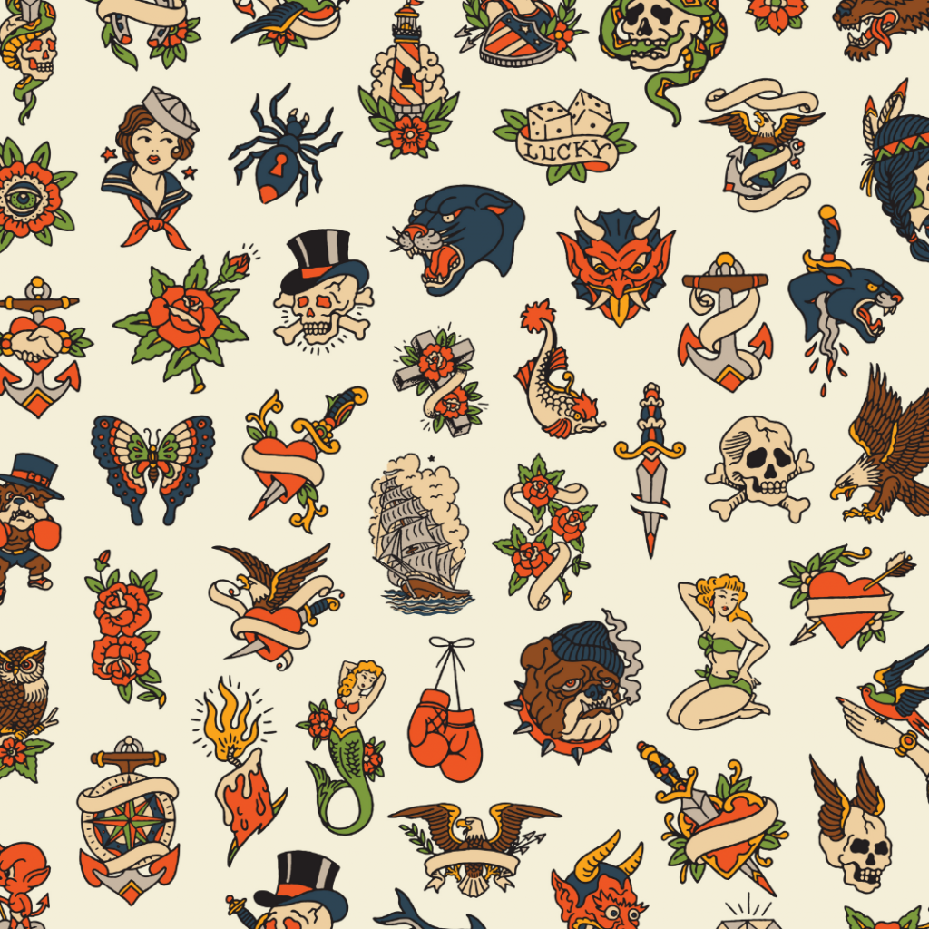 Tattoo flash sheet