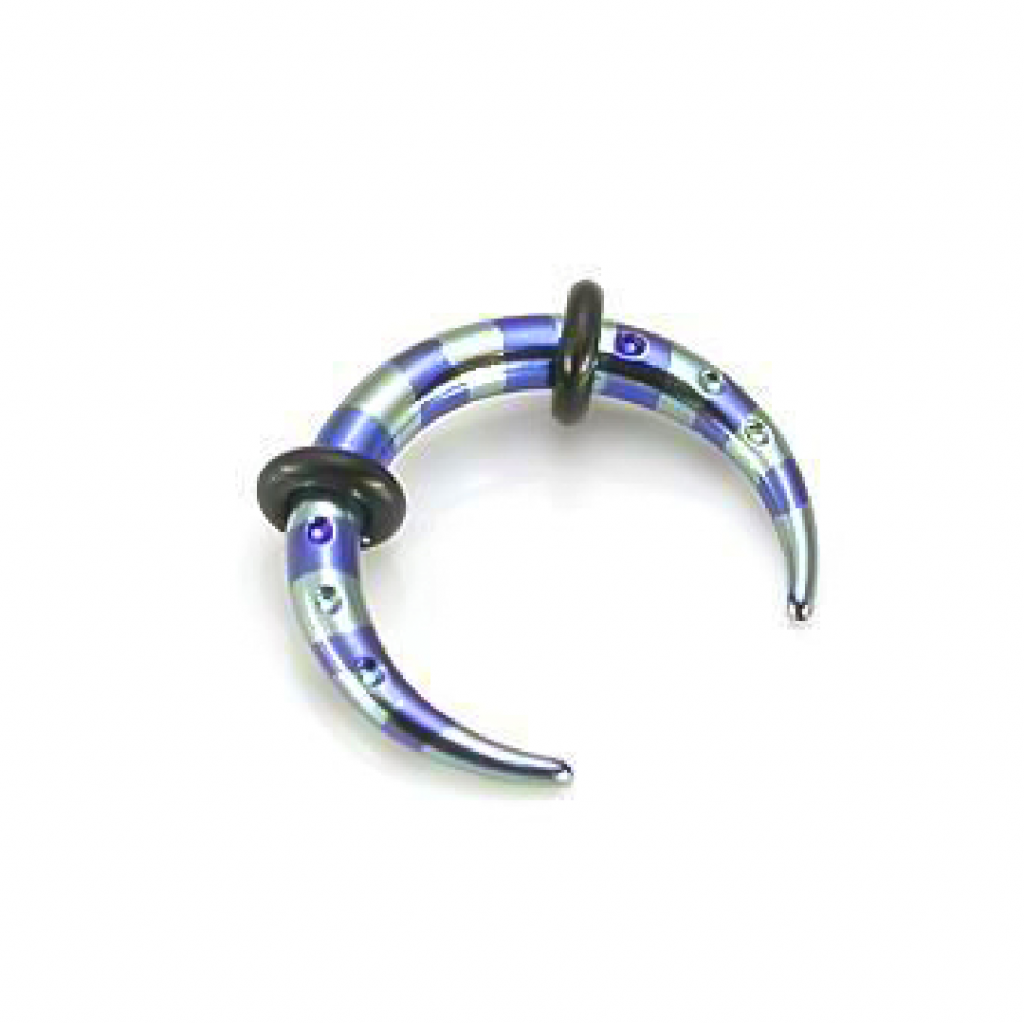 A single piece of septum jewelry.